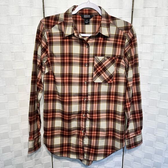 Outdoor Research Womens Kulshan Flannel Tunic Shirt Plaid Button Up Size Small - Picture 1 of 8